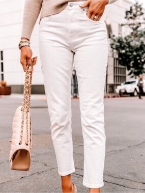Everlane The Cheeky Jean Crop White